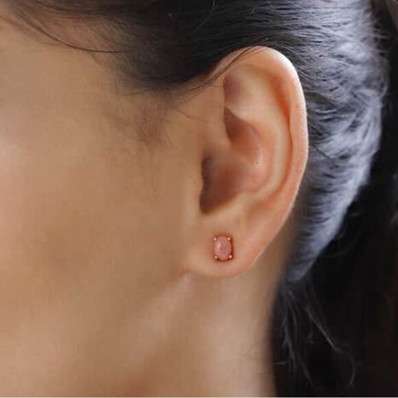 Peach Opal And Sleeping Beauty Turquoise Ring 7 And Earring Set - Picture 5 of 16